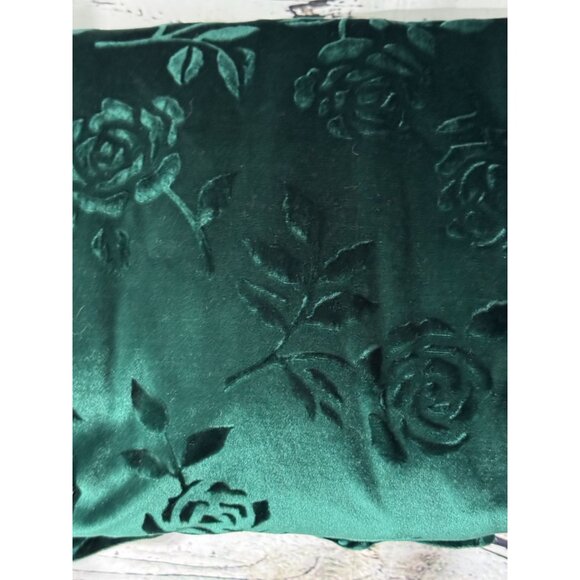 Cinema Etoile Green Floral Velvet Robe Small - Picture 10 of 10